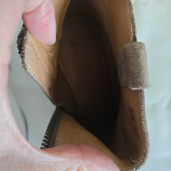 Frye Reina Ankle Western Suede Boots Booties Tan/Gray Size US 6M Boho - Picture 9 of 10